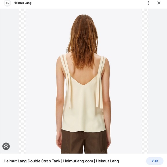 Helmut Lang Cream Sleeveless Top - Picture 4 of 8